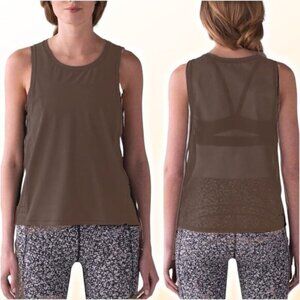 LULULEMON Sole Training Tank Sz 4 Brown